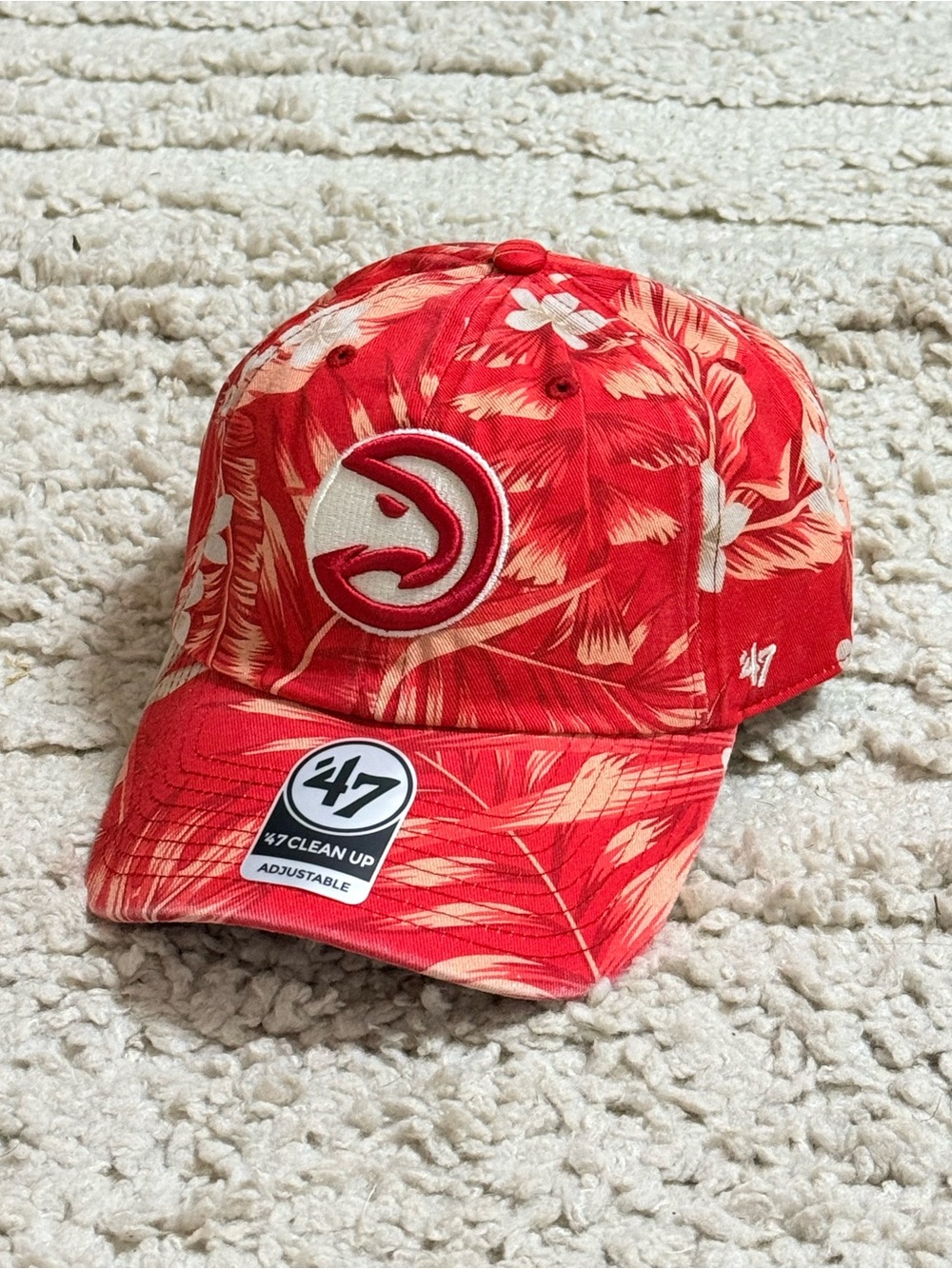 47 Brand Atlanta Hawks Tropicalia Floral Clean Up Adjustable Hat